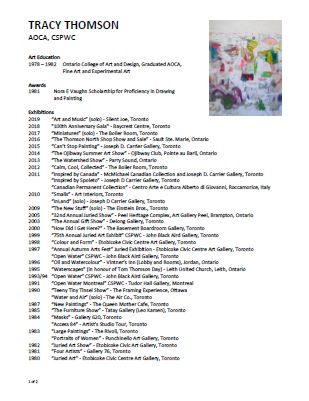cv-thumbnail – TRACY THOMSON | Artist